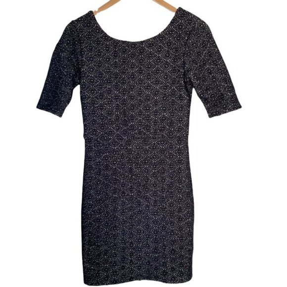 FREE People Lady Pucker Scoop Back Bodycon Mini Dress Women’s Size Medium Black - Picture 3 of 8